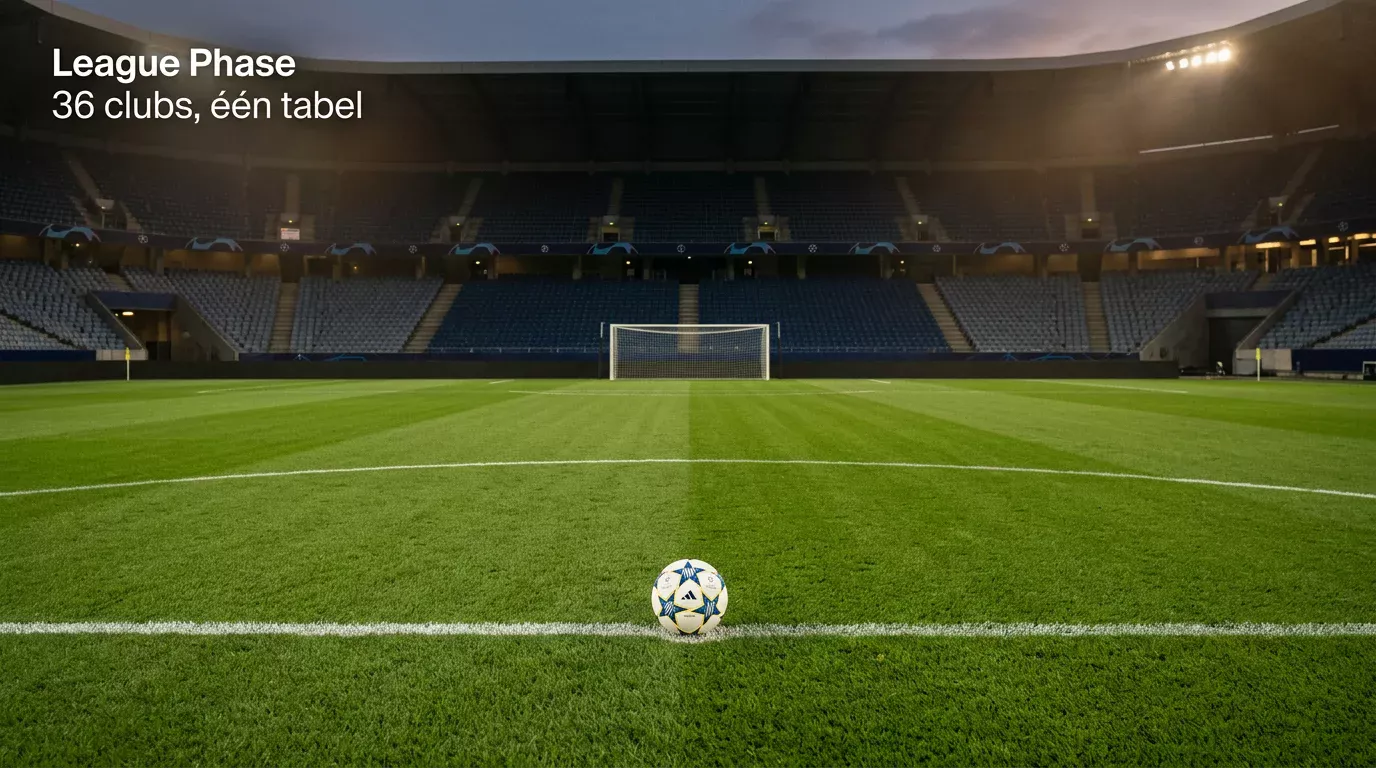 League Phase wedden in de Champions League met 36 clubs in één tabel